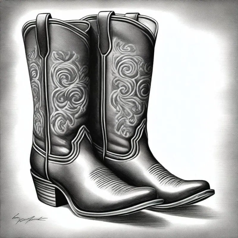 Cowboy Boots Drawing Collection – 3