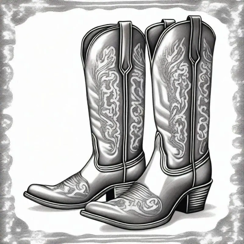 Cowboy Boots Drawing Collection – 5