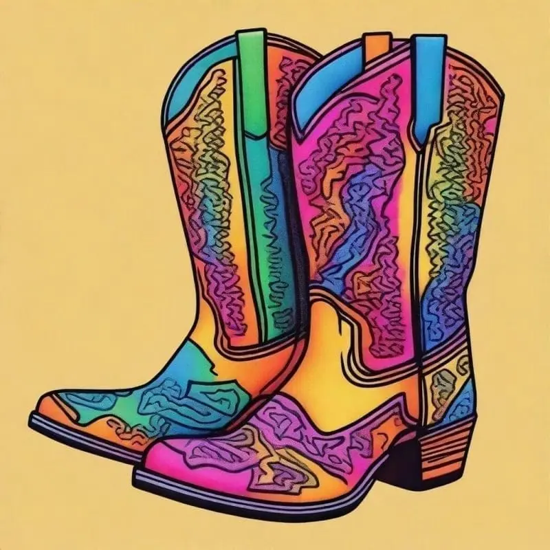 Cowboy Boots Drawing Collection – 2