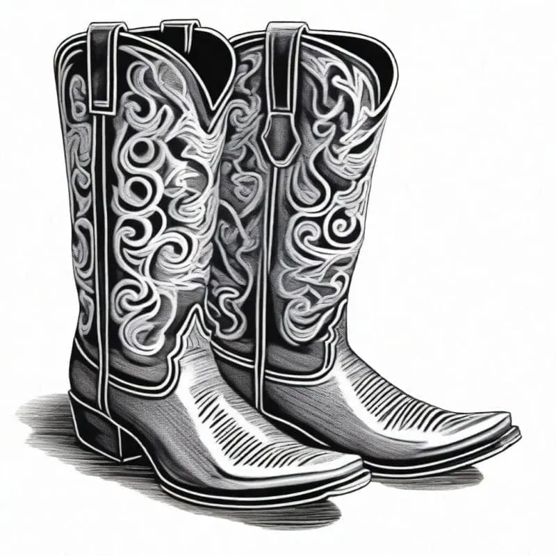 Cowboy Boots Drawing Collection – 4