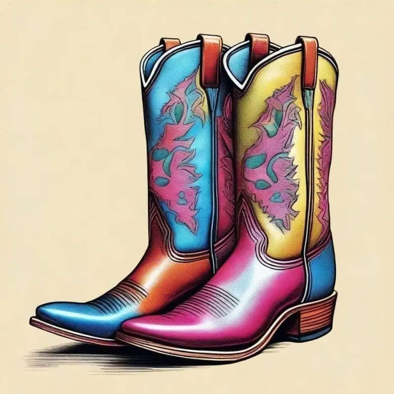 Cowboy Boots Drawing Collection – 7