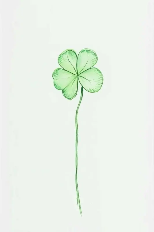 Four Leaf Clover Drawing Collection – 6