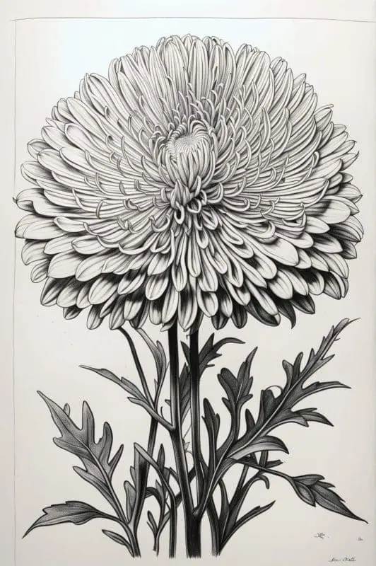 Pencil Drawings Of Flowers – 5