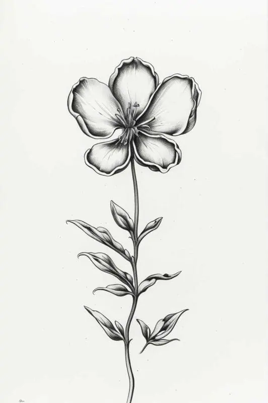 Pencil Drawings Of Flowers – 6