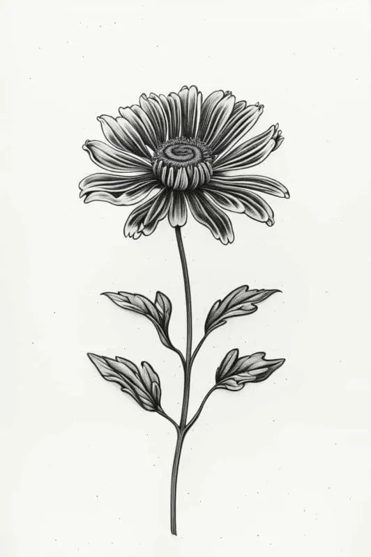Pencil Drawings Of Flowers – 3