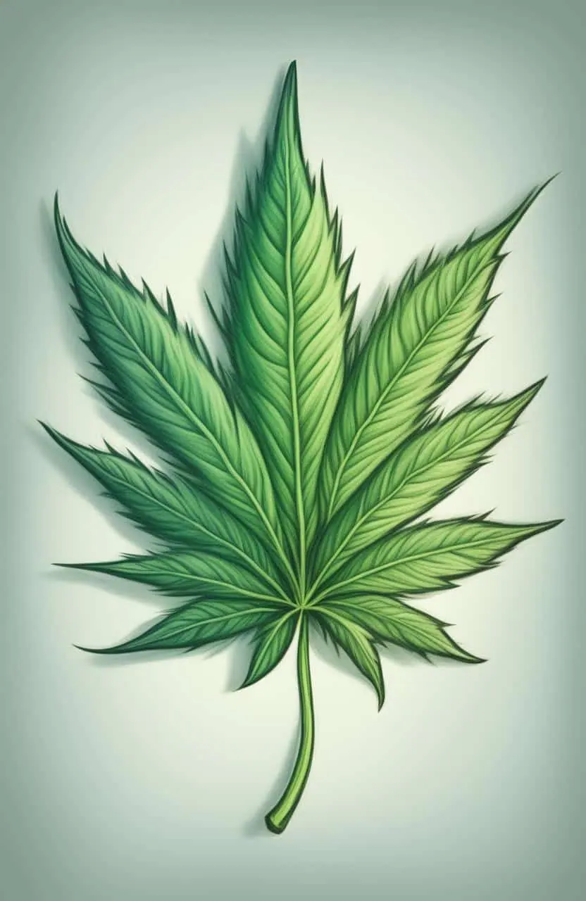 Weed Leaf Drawings – 1