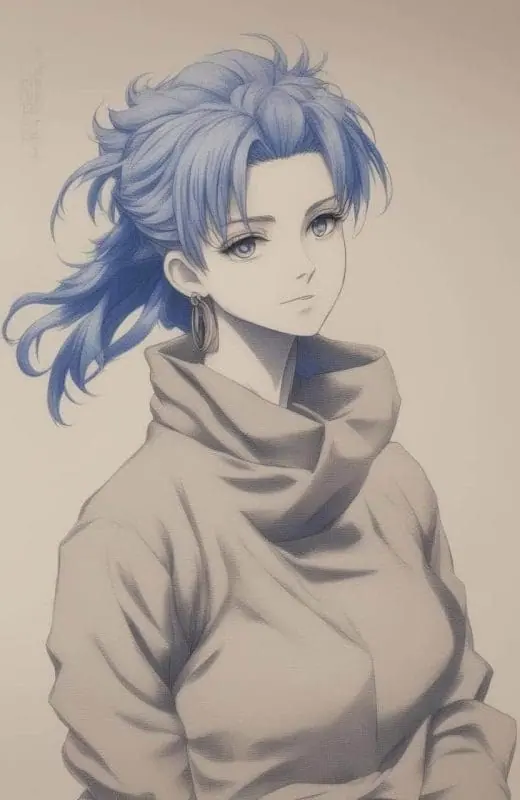 Blue Haired Girl JJK Fan Art – 7
