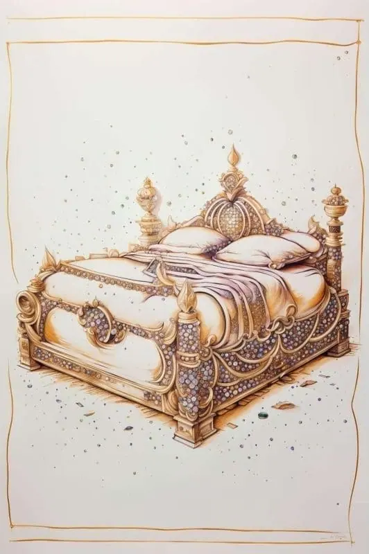 Bed Drawing Art Collection – 4