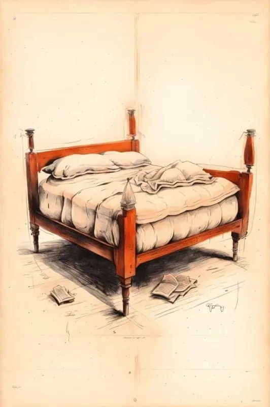 Bed Drawing Art Collection – 7