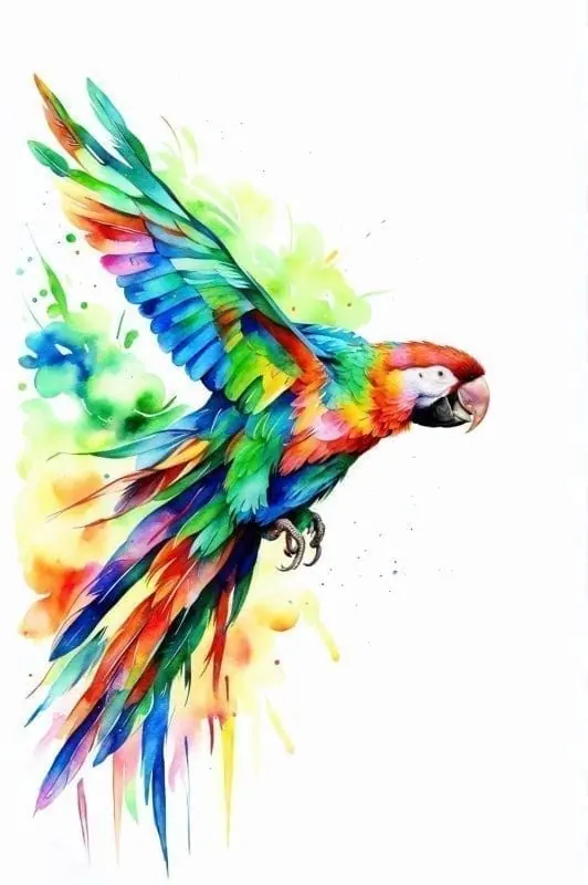 Watercolor Bird Art – 1
