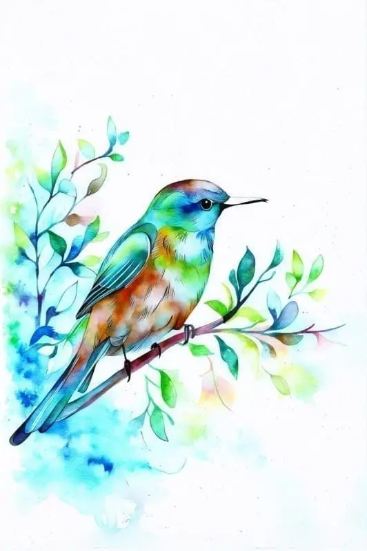 Watercolor Bird Art – 3
