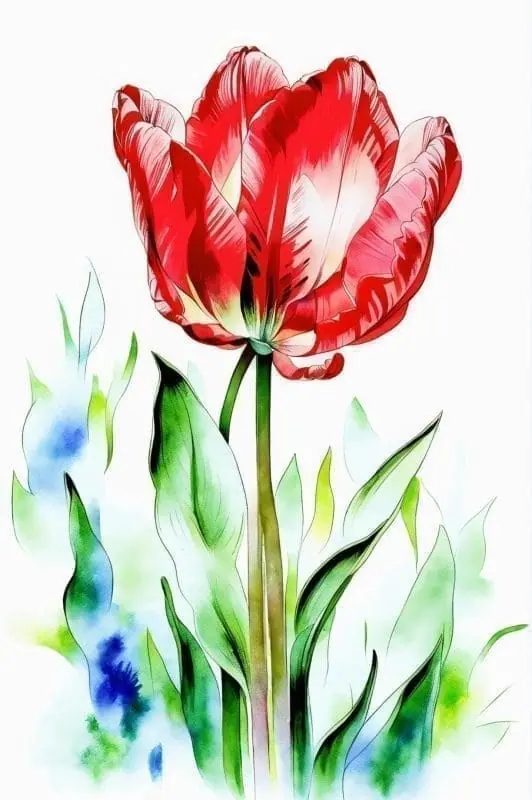 Create Stunning Tulip Watercolor Art – 4