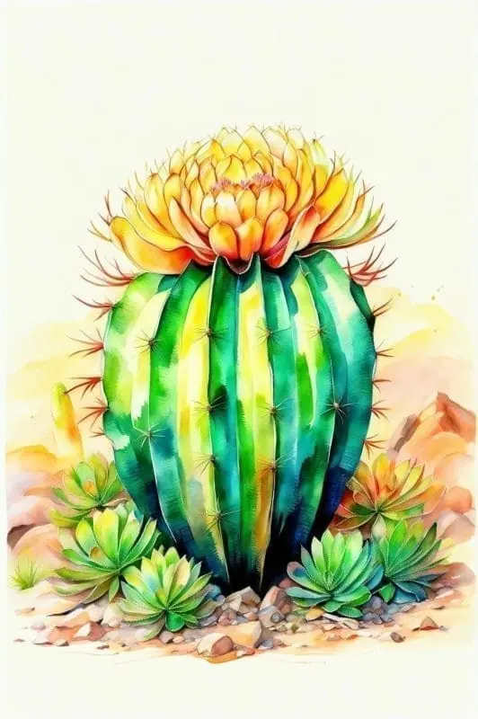 Watercolor Cactus Art Browse, Download, Free – 7