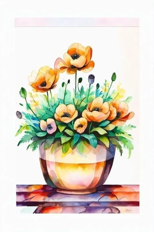 Watercolor Poppies Art Browse, Download, Free – 8