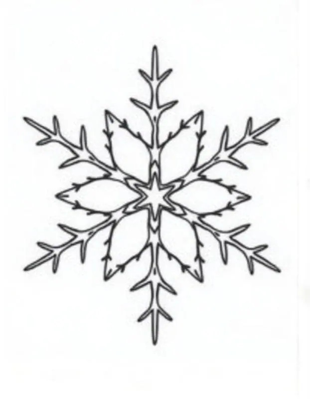 Snowflake Outlines Free – 4