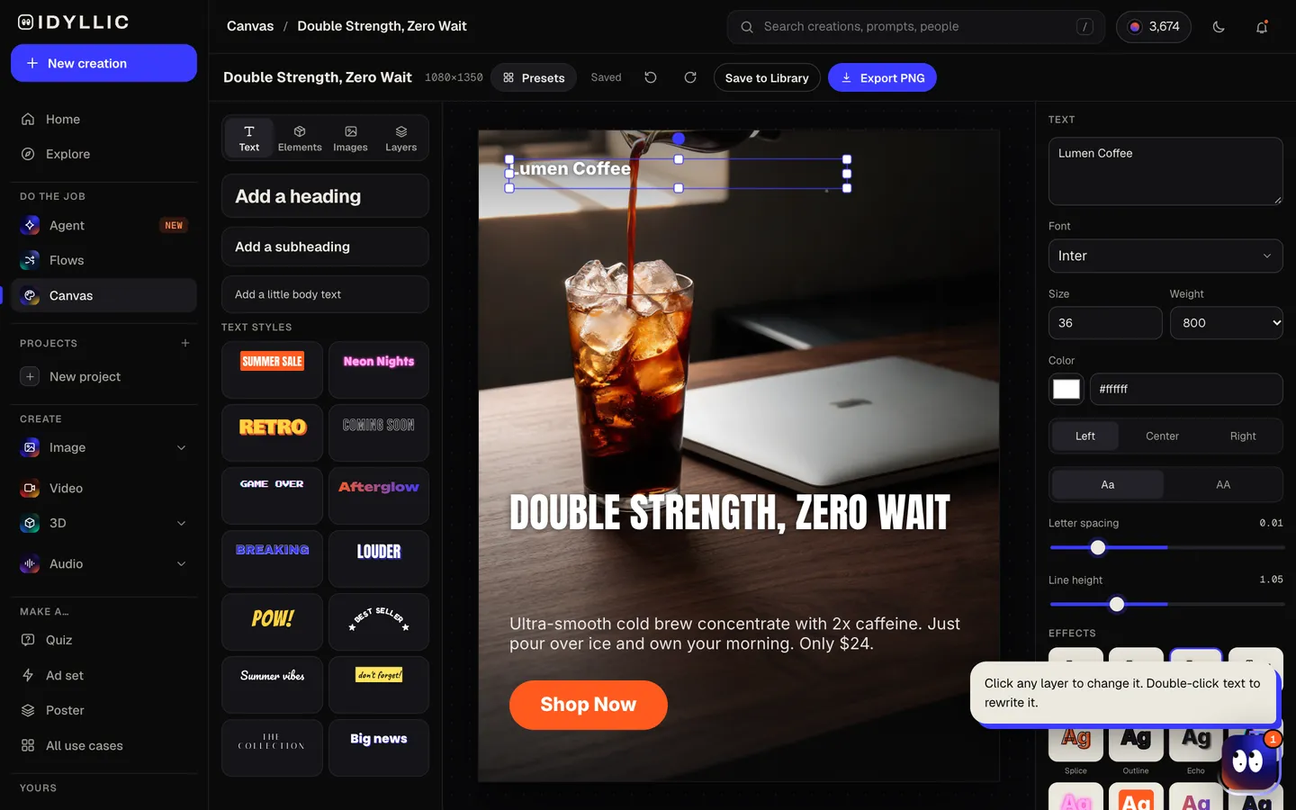Edit, export, launch: Idyllic brand in, a test-ready set of meta ads out flow, step 4