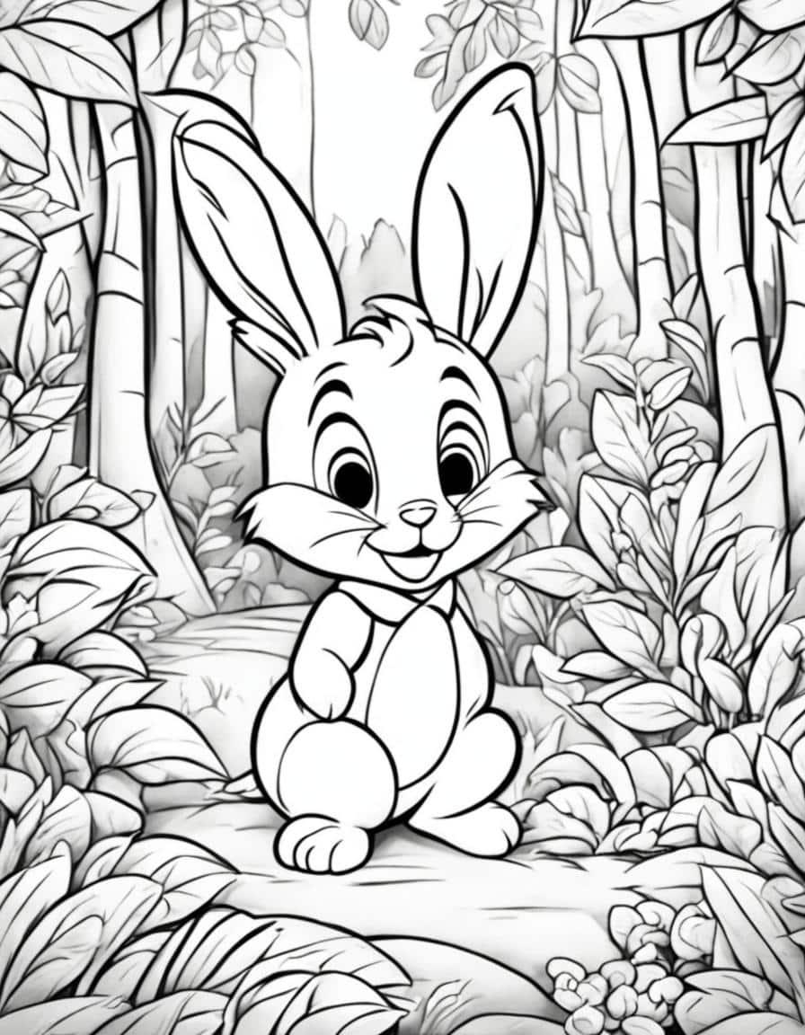 bunny coloring page creator