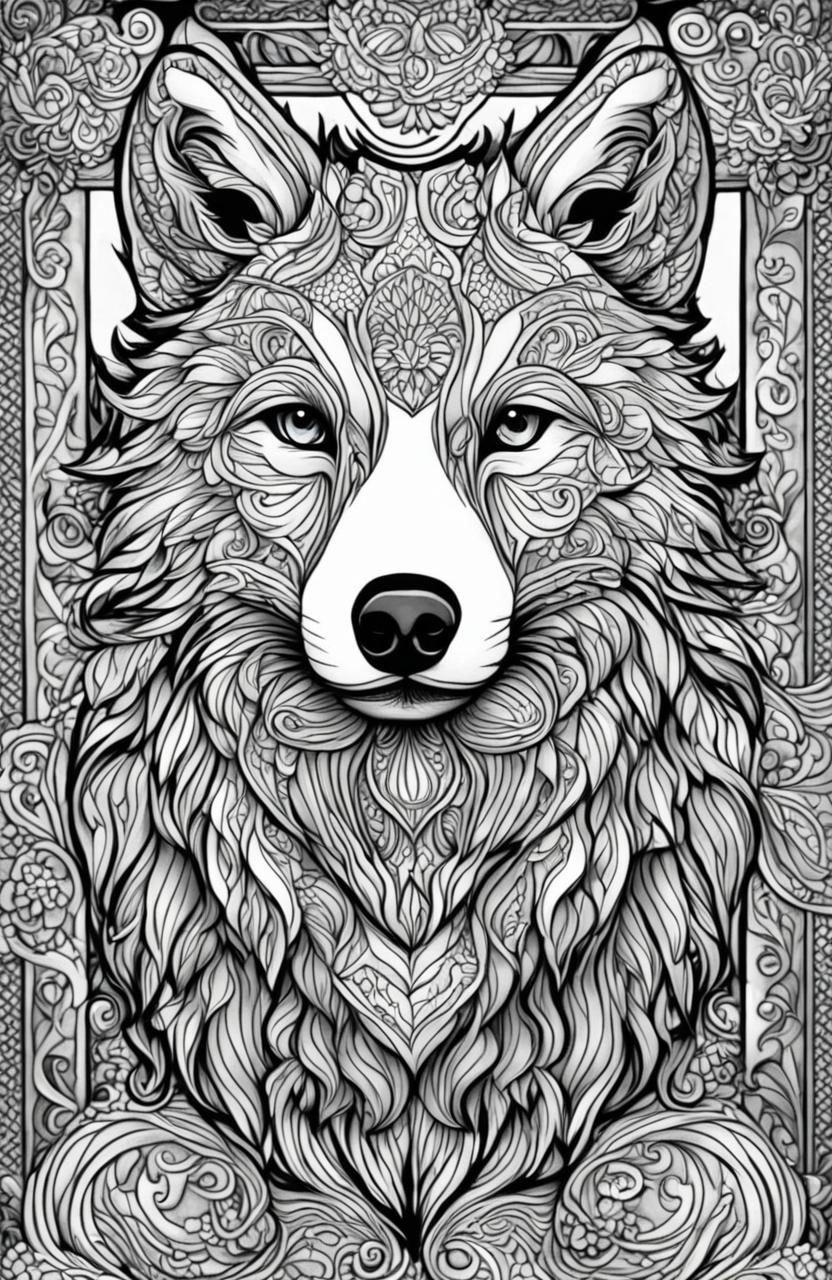 Wolf Coloring Page Generator